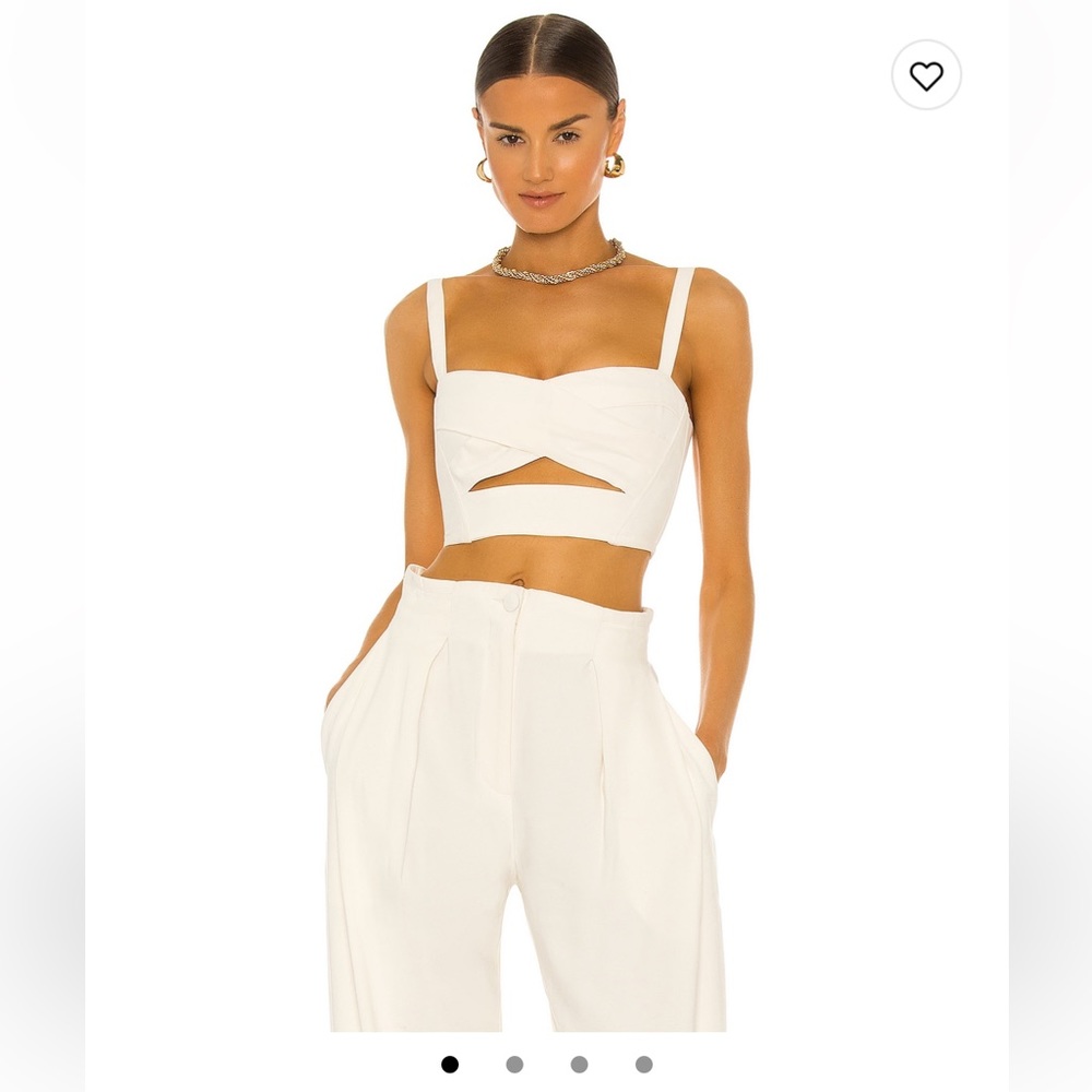 Full set - white pants and crop top